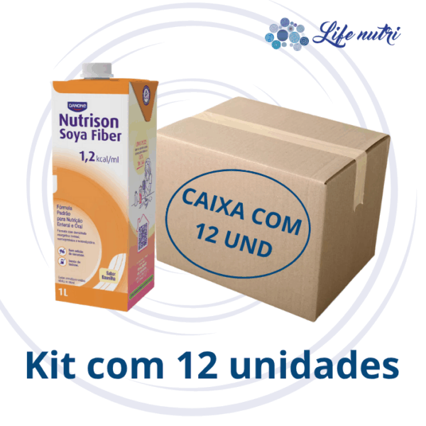 KIT 12 UNIDADES NUTRISON SOYA FIBER 1.2 TP 1L